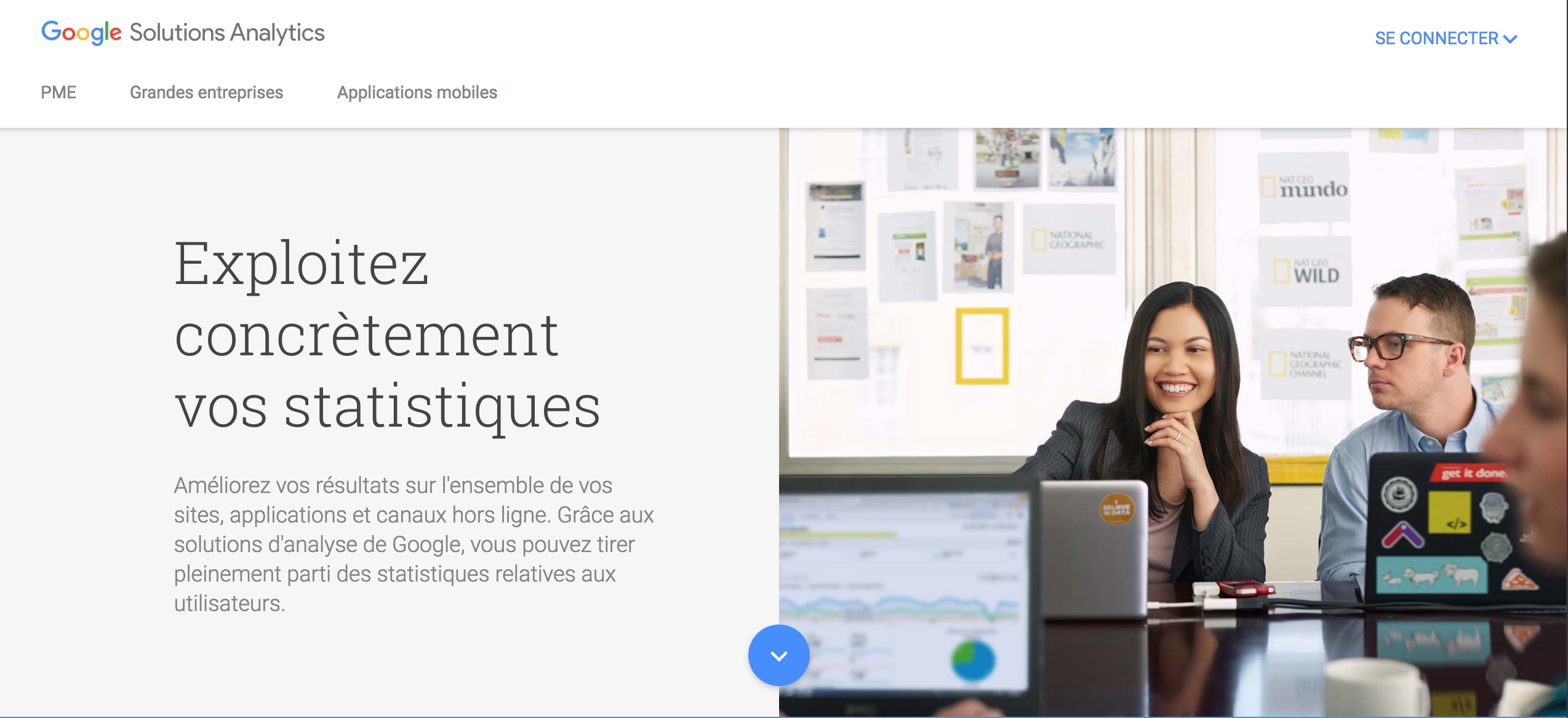 Se connecter a Google Analytics