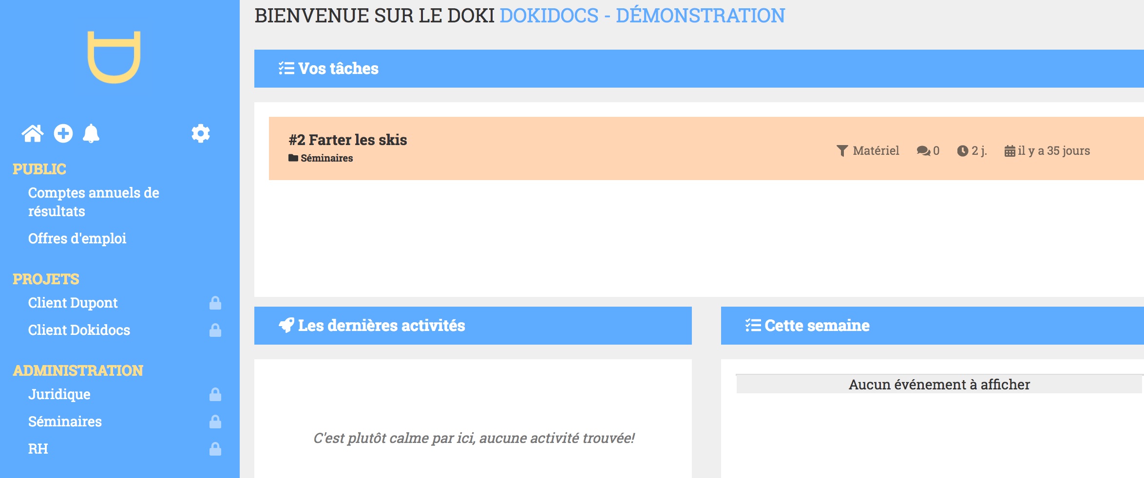 dokidocs gérer simplement le projet
